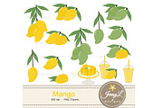 Mango Digital Paper & Clipart, a Graphic by JennyL Designs (Thumbnail 2 of 5)