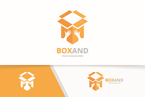 Vector Box And Hands Logo