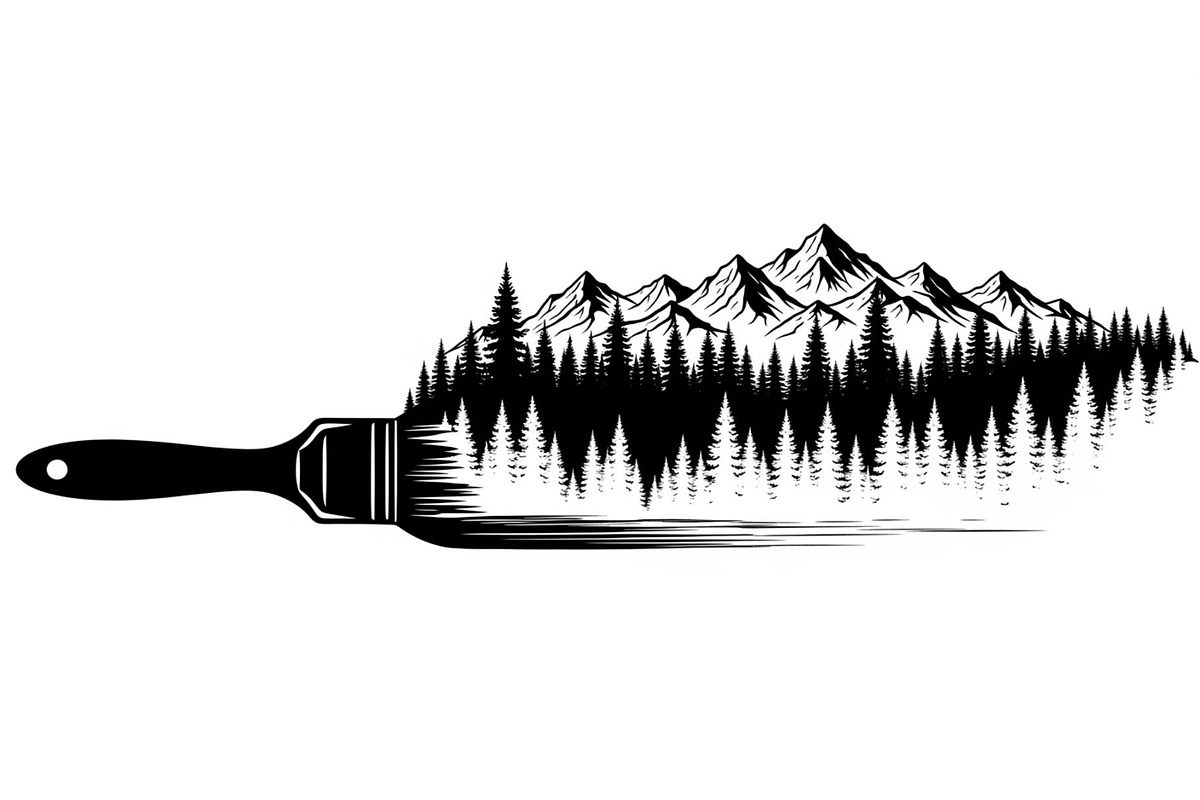Nature Landscape Paintbrush Design B, an Illustration by Designs_River (Photo 16 of 31)