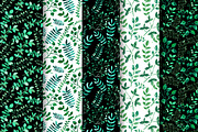 12 Green Leaves Seamless Patterns, a Pattern Graphic by Sunset&Sea Design (Thumbnail 2 of 4)