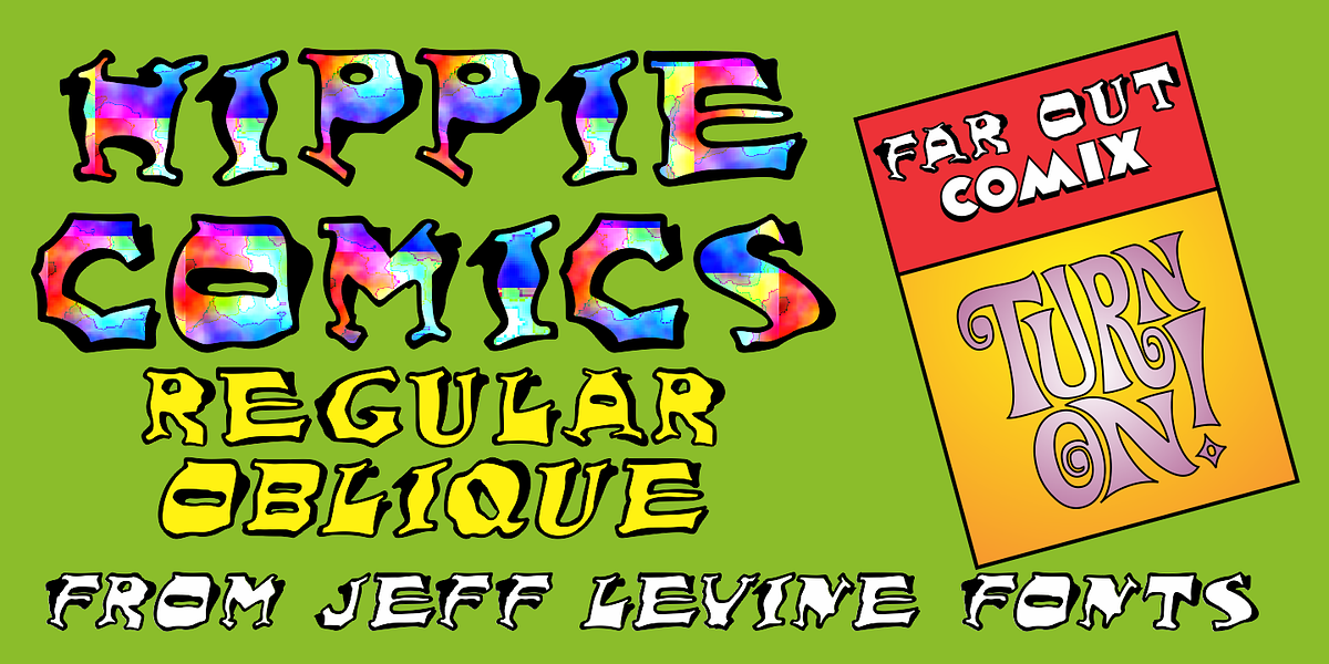 Hippie Comics JNL, a Handwritten Font by Jeff Levine Fonts (Photo 1 of 5)