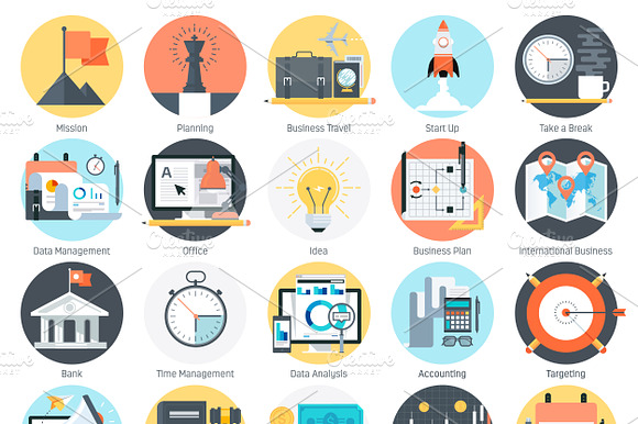 Business and finance icon set preview 4