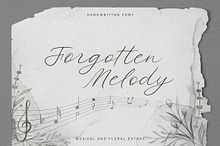 Forgotten Melody Font + EXTRAS