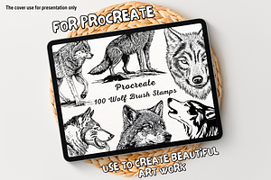 100 Wolf Procreate Stamps