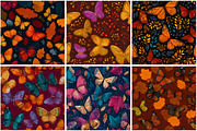 Fall Butterfly Seamless Patterns, an Illustration by DreamPrint404 (Thumbnail 2 of 5)