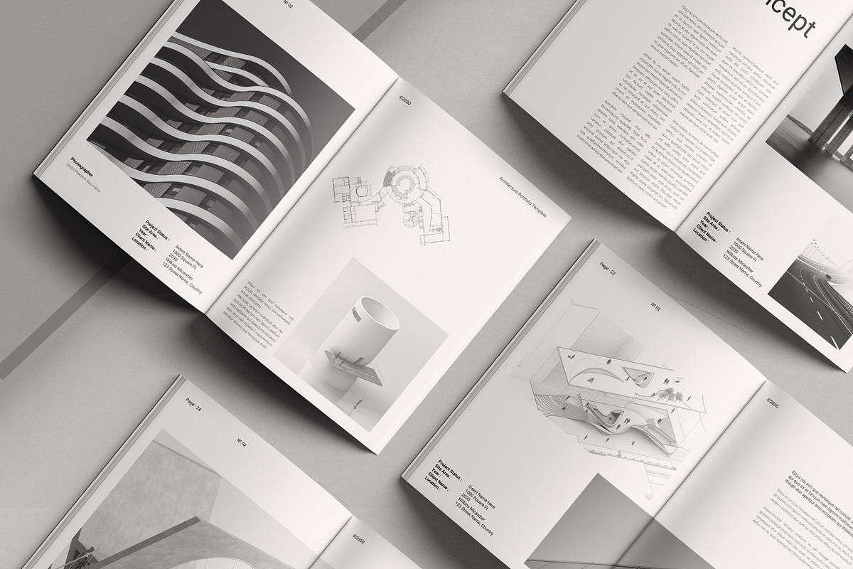 Architecture Portfolio Template, a Brochure Template by DesignCrest (Photo 6 of 18)