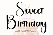 Sweet Birthday, a Handwritten Font by FreshTypeINK (Thumbnail 1 of 8)