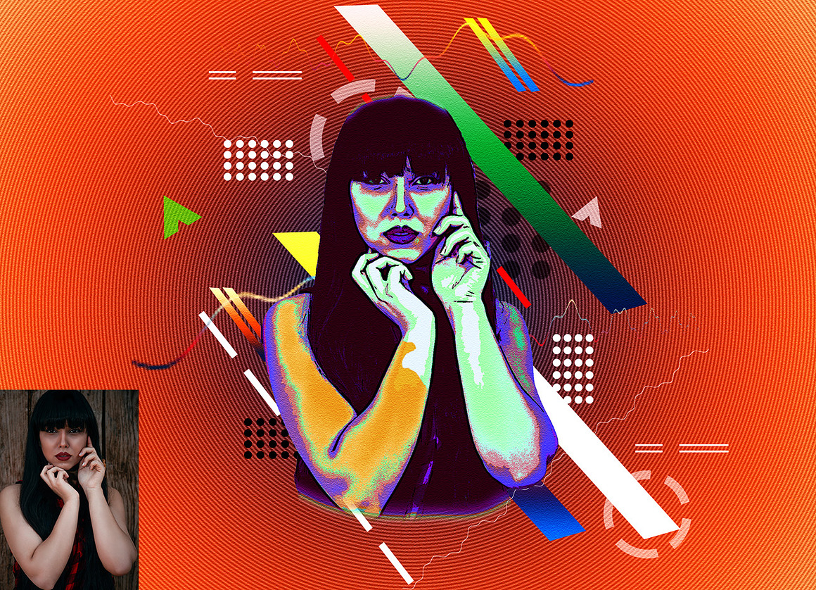 Portrait Abstract Photoshop Action, an Action Add-On by Studio Retouch (Photo 3 of 9)