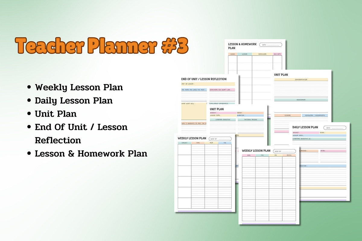 Teacher Planner #3 - Canva Template, a Templates & Theme by Adalin Shop (Photo 7 of 16)