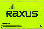 Raxus - Futuristic Font, a Sans Serif Font by Lateral Design (Thumbnail 1 of 11)