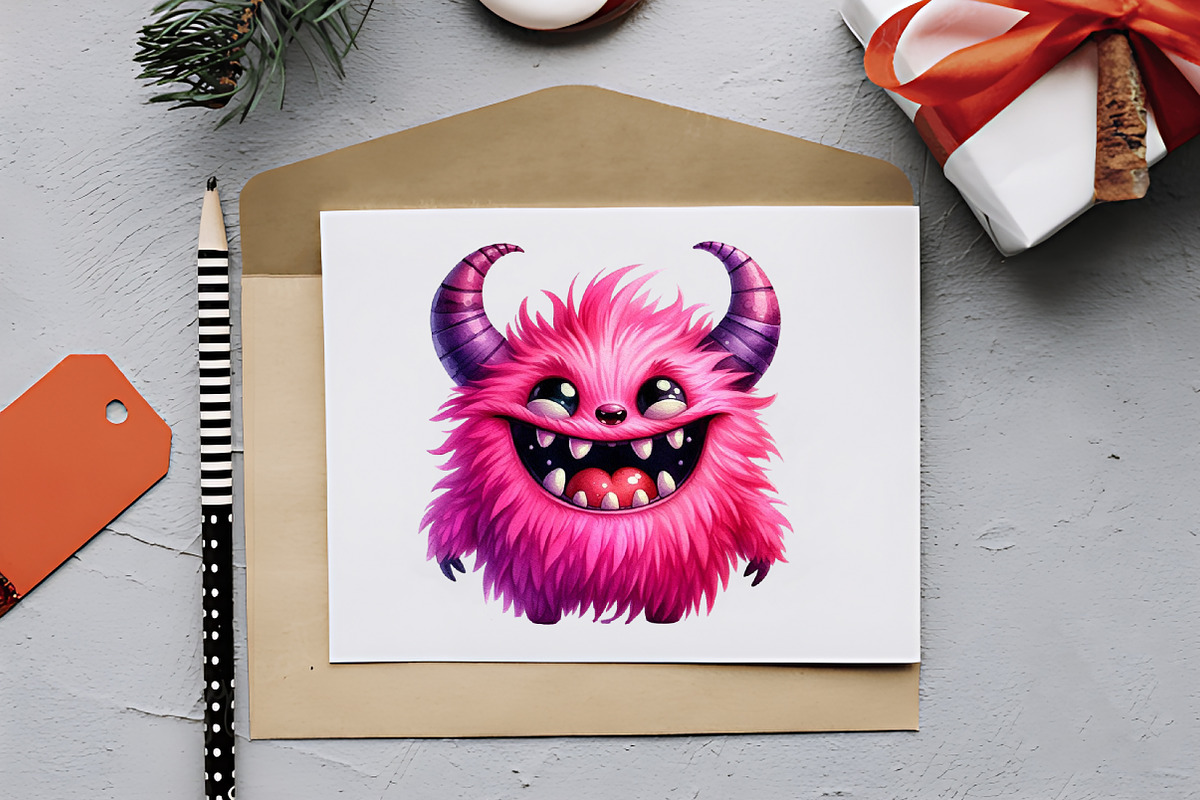 Cute Halloween Retro Monsters PNG, an Illustration by RobertsArt (Photo 4 of 7)
