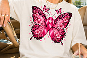 Breast Cancer Awareness Butterfly, a Seasonal Illustration by Rose Art (Thumbnail 2 of 4)