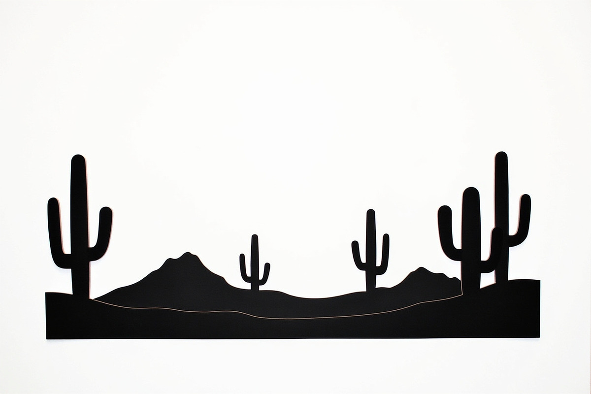 Southwestern Cactus Mountain Vector, an Illustration by hafijul (Photo 5 of 15)