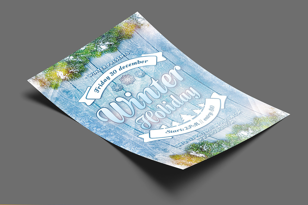 Winter Holiday Flyer, a Flyer Template by Rafoz (Photo 3 of 4)