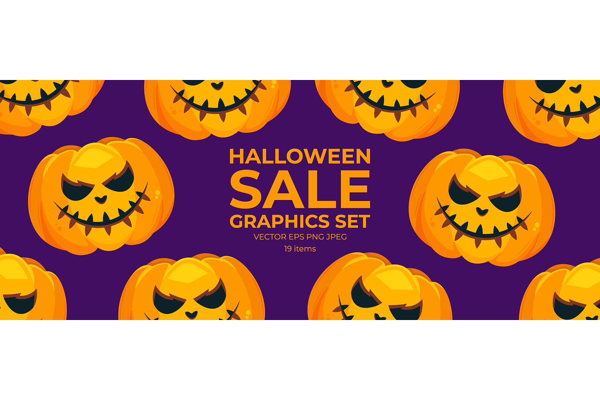 Halloween Sale Graphics Set, a Seasonal Illustration by Finevector (Photo 1 of 6)