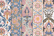 Pink & Blue Block Print Patterns, a Pattern Graphic by Maishop (Thumbnail 3 of 4)