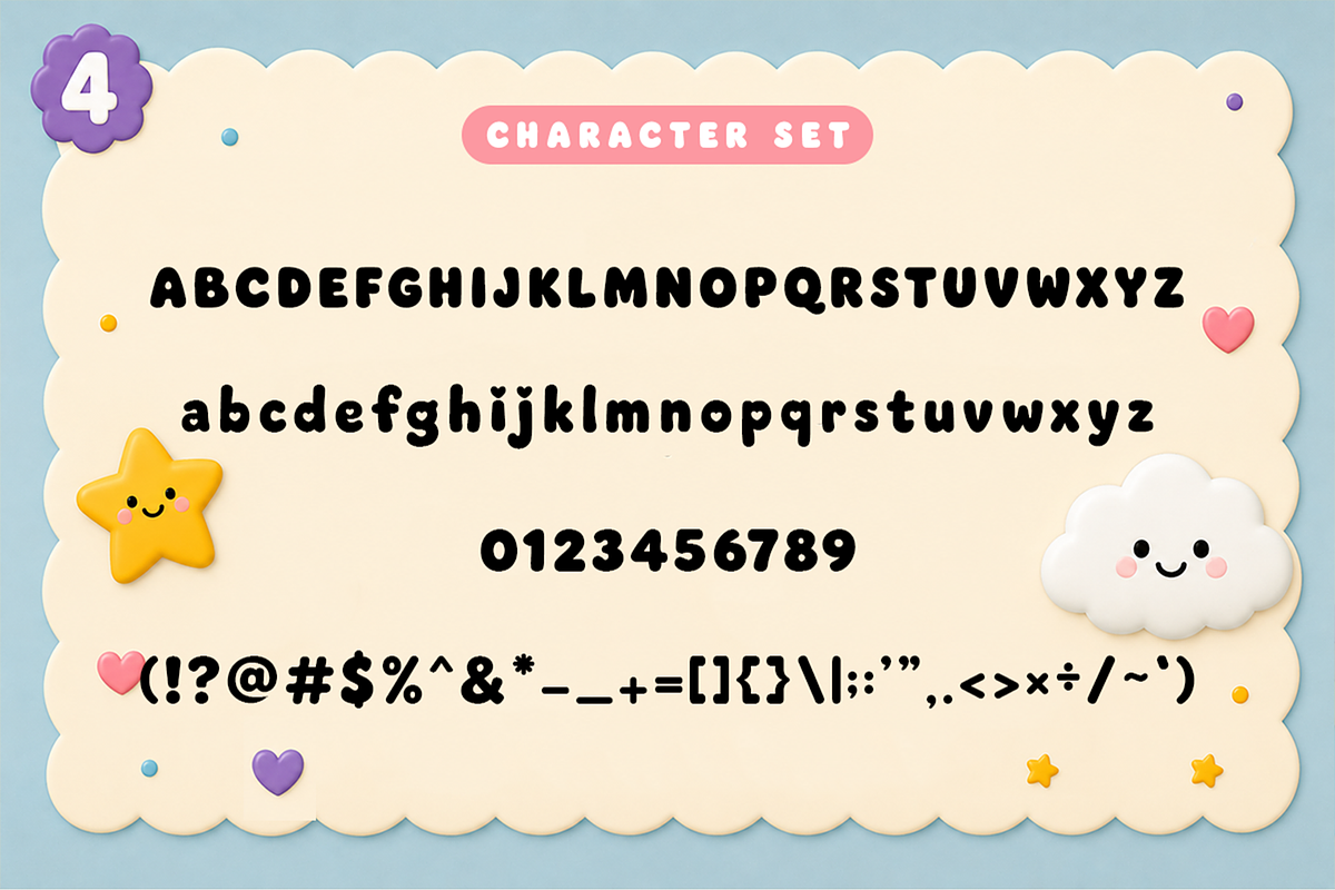 Puff Parade - Modern Kids Font, a Handwritten Font by overlaytemplates (Photo 4 of 5)