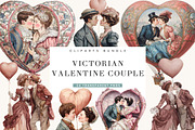 Victorian Valentine Couple Clipart, a Person Illustration by BusyDaydesign (Thumbnail 1 of 6)