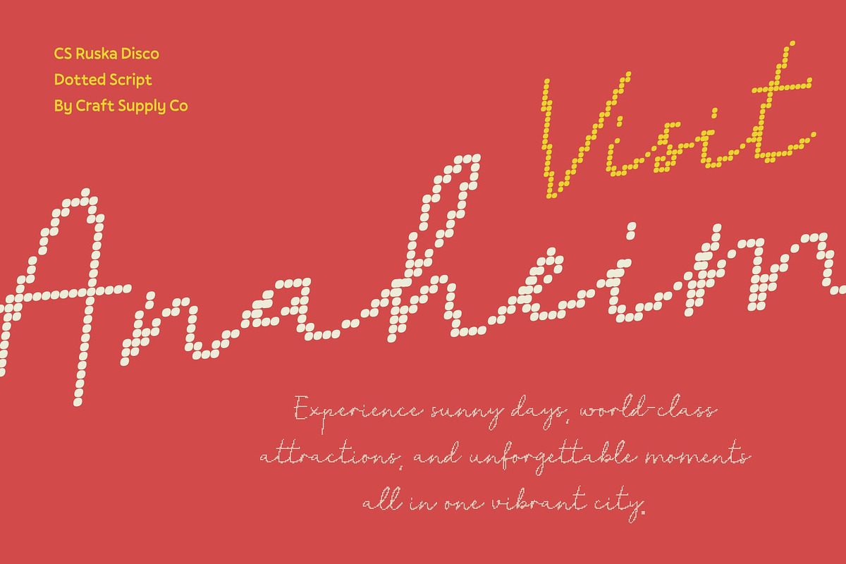 CS Ruska Disco, a Script Font by Craft Supply Co. (Photo 6 of 8)