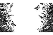 Floral Grass Border Silhouette Bundl, an Illustration by Amazin_art (Thumbnail 32 of 51)