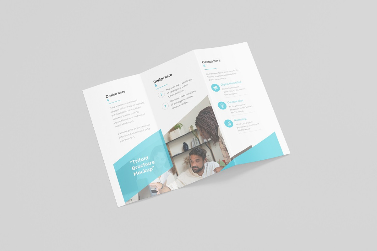 Trifold Brochure  Mockup, a Books & Magazine Mockup by YurnalisPerix (Photo 4 of 4)