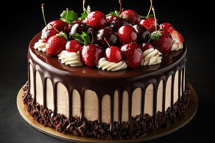 Delicious Chocolate Cake Topped with, a Background Photo by Pixeness