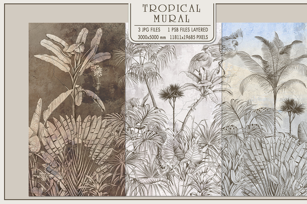 Tropical mural, a Wallpaper Graphic by Natalia0307 (Photo 2 of 15)