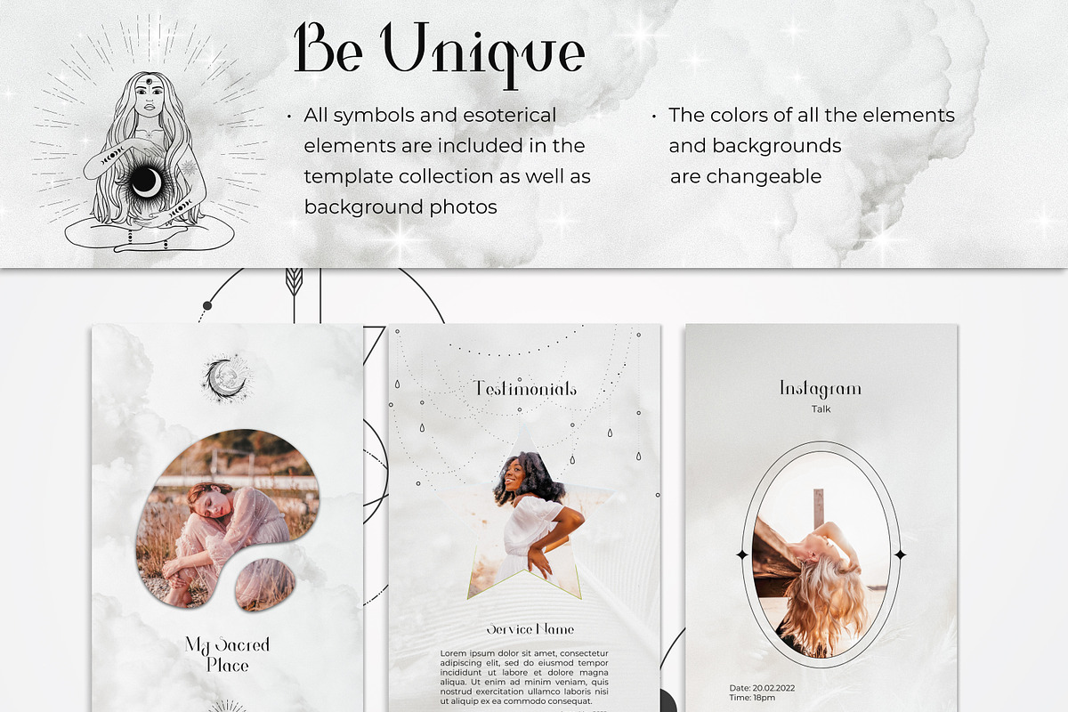 White Spiritual Instagram Stories, a Social Media Template by Under My Cozy Roof (Photo 6 of 9)