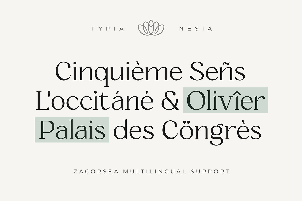 Zacorsea – Beauty Elegant Ligature, a Serif Font by Typia Nesia (Photo 4 of 11)