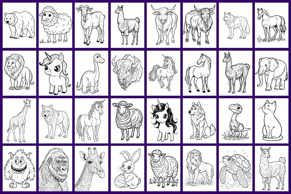 Animal Coloring Page, a Graphic by Forhadx5 (Photo 7 of 10)