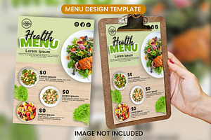 Menu Healthy Food Template Menu, a Flyer Template by Puteradesign