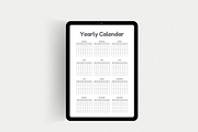 Undated Yearly Calendar Printable, a Stationery Template by The Chaos Project (Thumbnail 8 of 10)