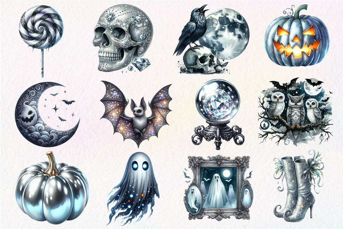 Sliver Halloween Clipart PNG, an Illustration by Dream Creation (Photo 2 of 5)
