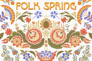 Folk Spring Illustrations, a Decorative Illustration by GVGraphics (Thumbnail 1 of 14)