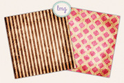 Pink and Brown Scrapbook Paper, a Pattern Graphic by Lavender Mint Graphics (Thumbnail 4 of 6)