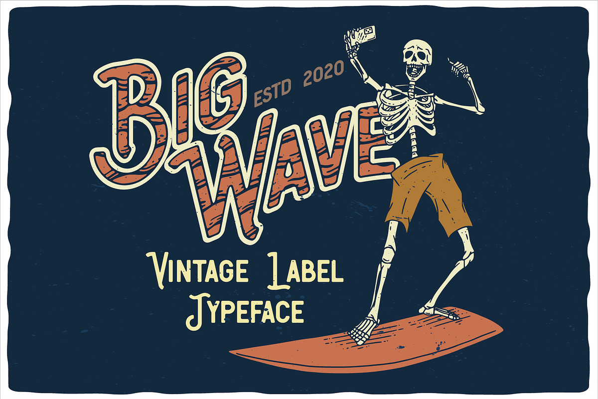 Big Wave Layered Font, a Script Font by VozzyStock (Photo 4 of 10)