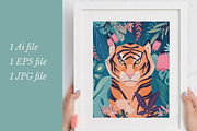 Tiger Vector illustration, an Animal Illustration by Blue Lela Design (Thumbnail 2 of 3)