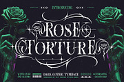 Rose Torture Typeface, a Serif Font by alit design (Thumbnail 1 of 20)