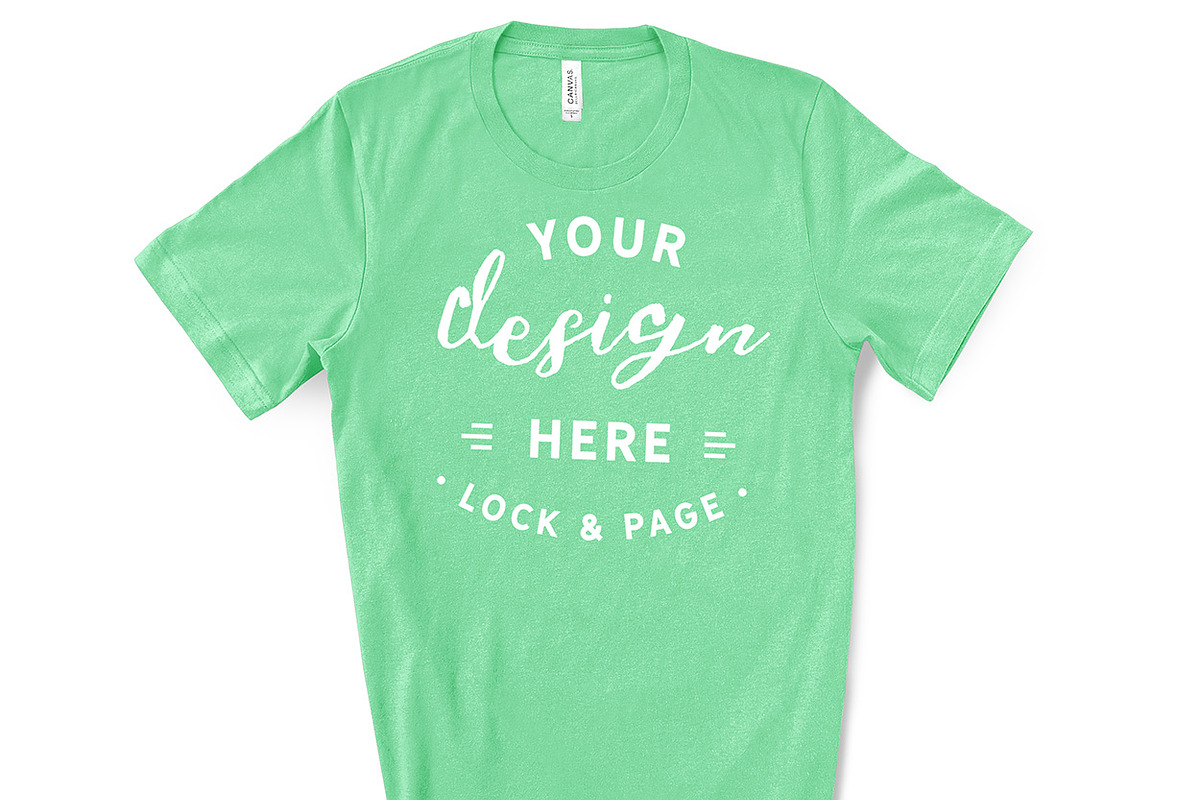 Male Bella Canvas 3001 Mockup Bundle, a Shirt Mockup by lock and page (Photo 13 of 60)