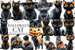 Halloween Cat Clipart, an Illustration by Designworld