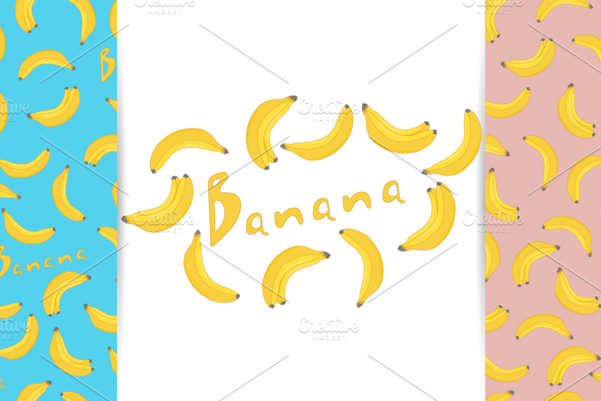 Banana Seamless Patterns., a Pattern Graphic by Svetlana Avv (Photo 1 of 4)