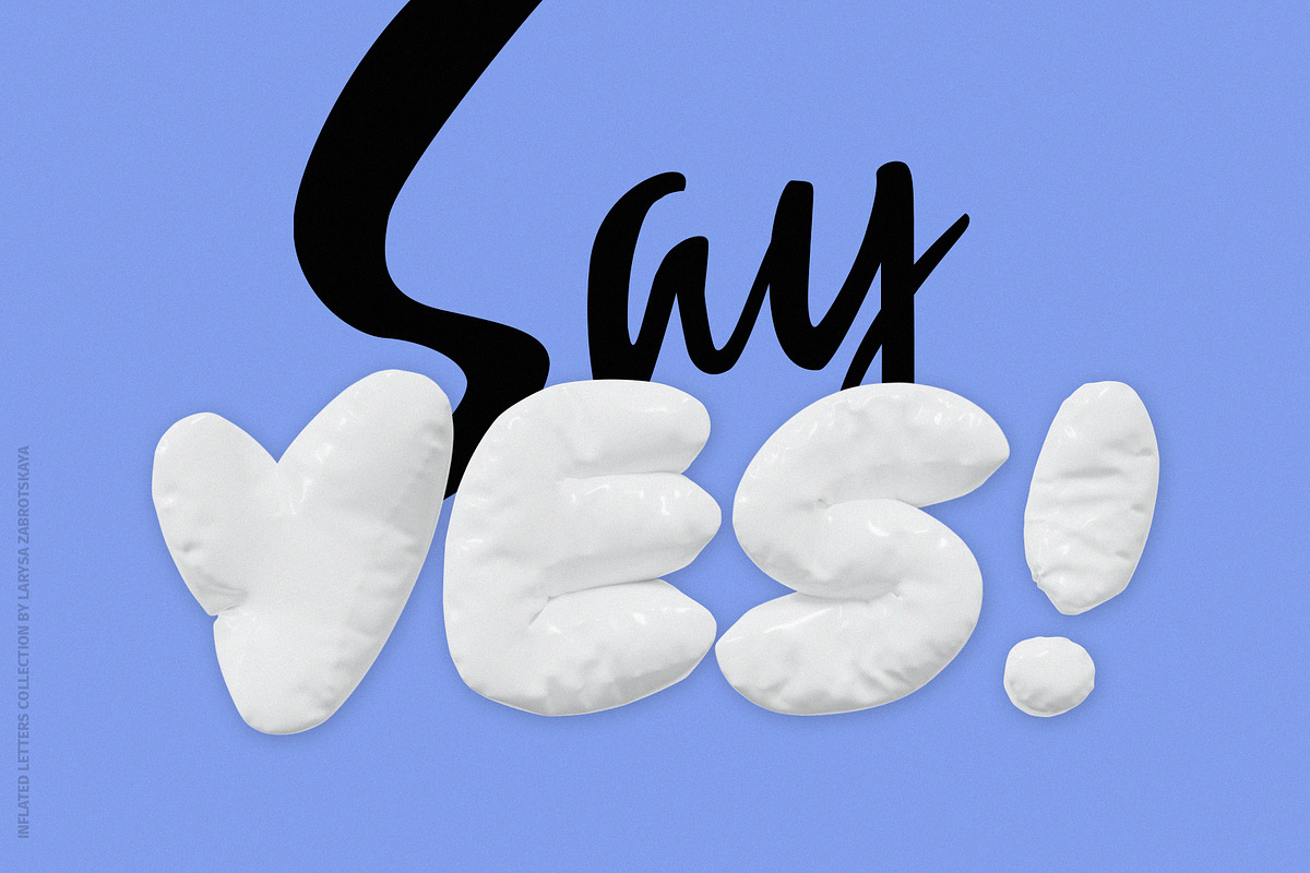 3D Inflated Type - Letters, Numbers, a Graphic by LarysaZabrotskaya