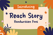 Reach Story - Handwritten Font, a Sans Serif Font by Sronstudio (Thumbnail 1 of 10)