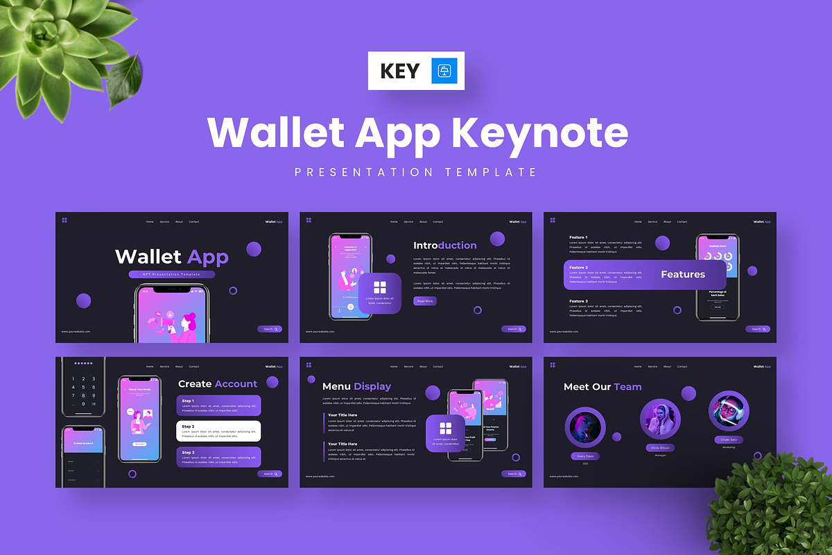 Wallet App - Keynote Templates, a Presentation Template by Deepslide Studio (Photo 4 of 6)