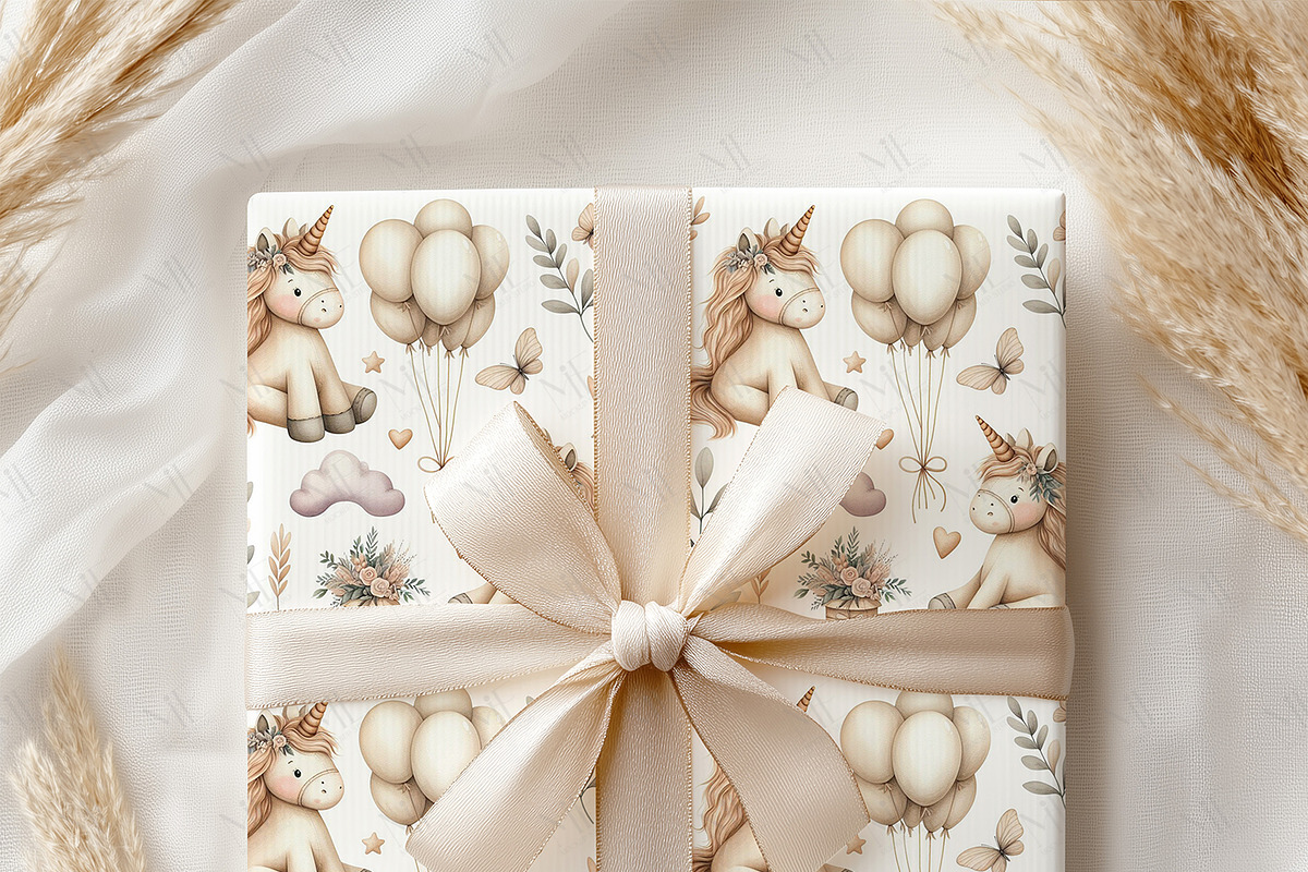 Gift Wrapping Paper Mockup PSD, a Mockup by Mie Mockup Studio (Photo 7 of 9)
