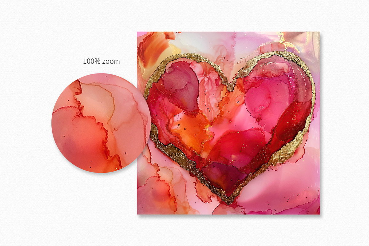 Vibrant Ink Hearts, a Decorative Illustration by rileyBgraphics (Photo 6 of 6)