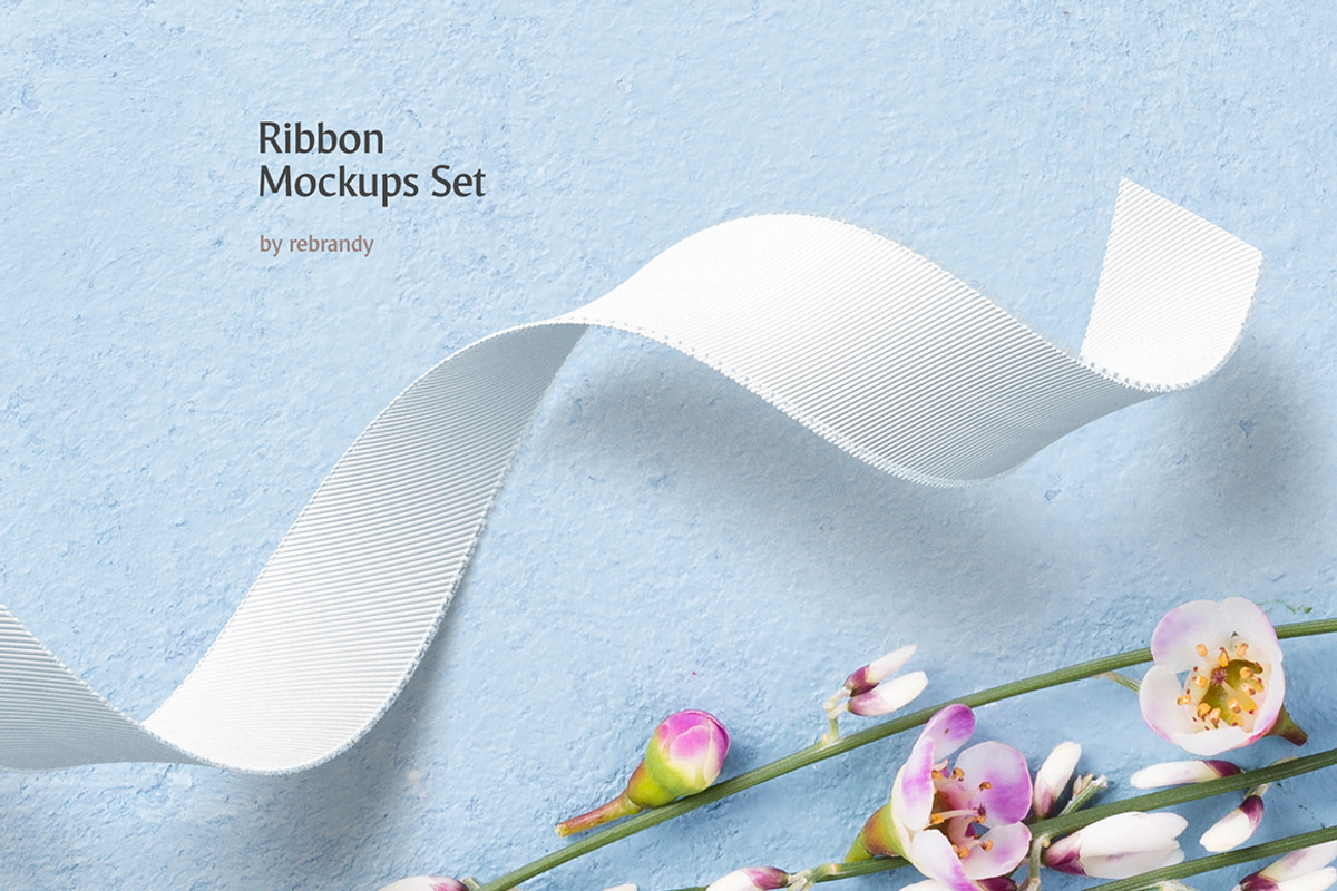 Ribbon Mockups Set, a Packaging Mockup by rebrandy (Photo 1 of 13)