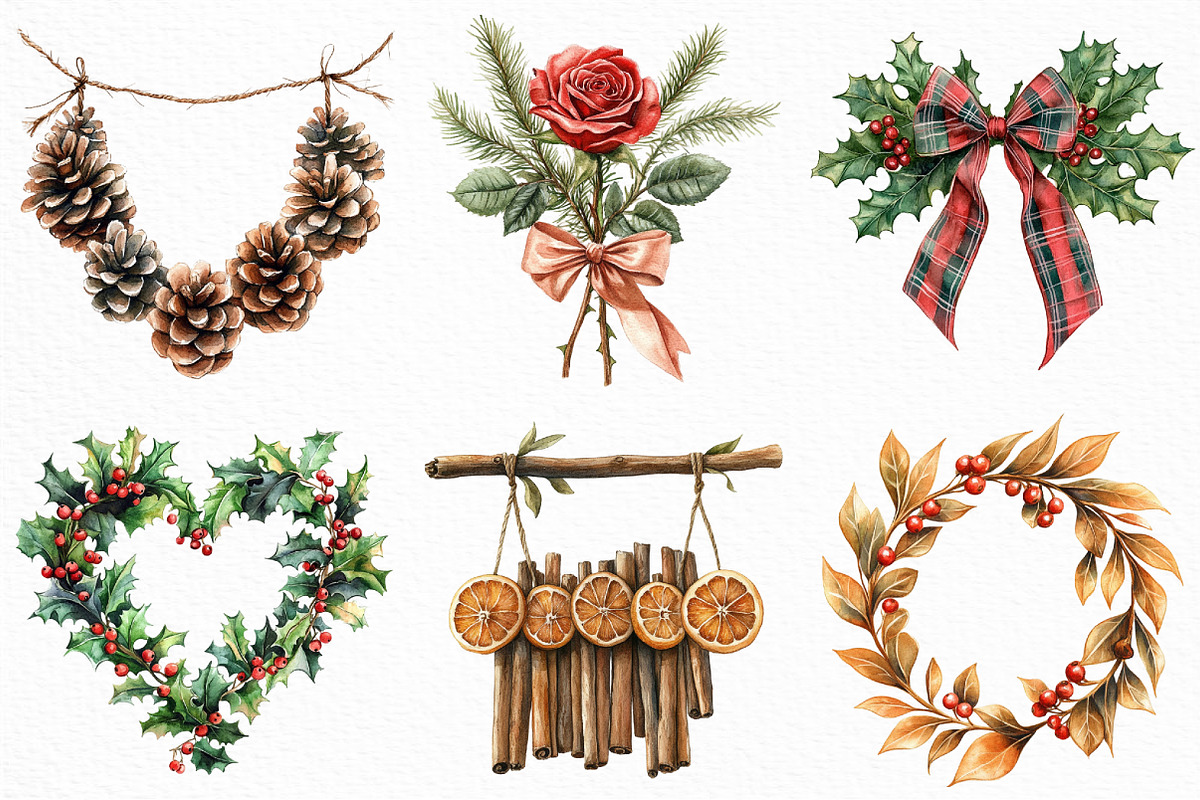 Christmas Garlands Sublimation, an Illustration by Craft Nest (Photo 5 of 6)