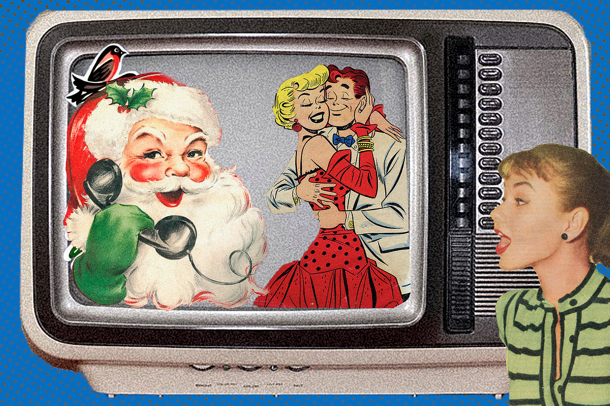 RETRO CHRISTMAS COLLAGE CREATOR FREE, an Object Graphic by Alexiva (Photo 4 of 5)