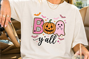Cute Pink Boo Y'all Halloween Design, a Seasonal Illustration by Creative Art (Thumbnail 2 of 3)